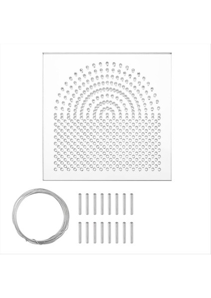 Tel Bükme Jig Tel Elemanları 10X10CM Kare Akrilik Iplik Sarma Tahtaları Metal Mandallarla Diş Ipi Organizatör (Yurt Dışından)