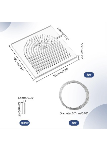 Tel Bükme Jig Tel Elemanları 10X10CM Kare Akrilik Iplik Sarma Tahtaları Metal Mandallarla Diş Ipi Organizatör (Yurt Dışından) fırsatları