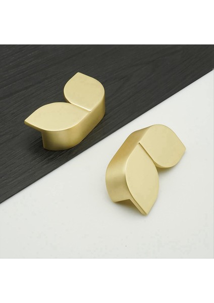 2 Paket Fırçalanmış Altın Dolap Çeker Yarım Ay Çiçekler Çekmecesi, Dresser Mutfak Dolap 79MM Için Çinko Alaşım Kulplarını Çeker (Yurt Dışından) fırsatları