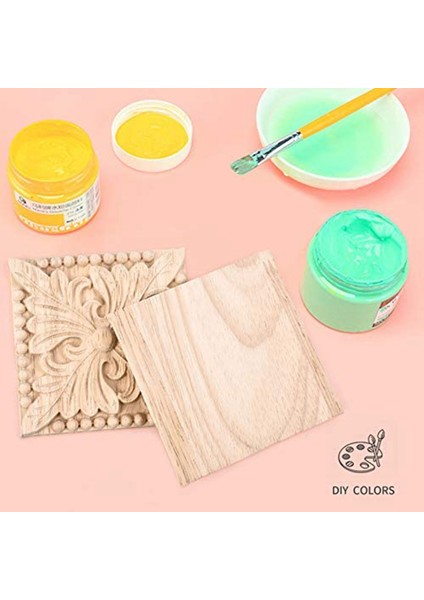 2 Paket Ahşap Oyma Aplike Onlay Kare Oyma Çıkartma Boyasız Çiçek Kapı Dolabı Mobilya Dekorasyonu 3.94X3.94INCH (Yurt Dışından) fırsatları