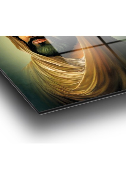 Hz. Ali Cam Tablo Dini Islami Ev Ofis Salon Dekorasyonu Büyük Tablo Dekor indirimleri