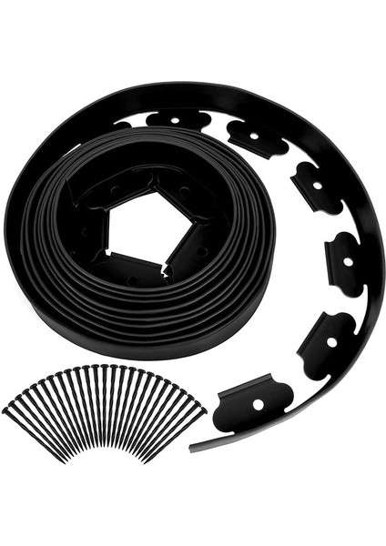 Peyzaj Kenarları, 15 Kenar Bahisleri ile 16.4ft Bahçe Kenar, Bahçe Kenarları Için Kauçuk Peyzaj Kenarları Siyah (Yurt Dışından)
