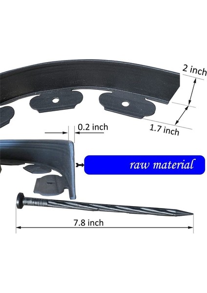 Peyzaj Kenarları, 15 Kenar Bahisleri ile 16.4ft Bahçe Kenar, Bahçe Kenarları Için Kauçuk Peyzaj Kenarları Siyah (Yurt Dışından) modelleri