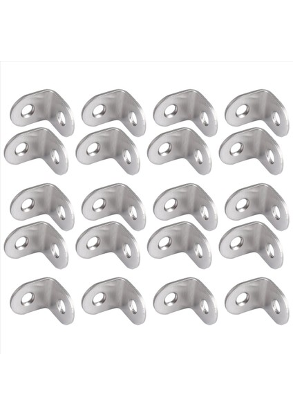 20PCS 20MM x 20MM 90 Derece Raf Destek Köşe Destek Açısı Braketi (Yurt Dışından)