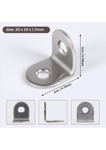 20PCS 20MM x 20MM 90 Derece Raf Destek Köşe Destek Açısı Braketi (Yurt Dışından) fırsatları