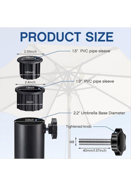 12 Adet Şemsiye Taban Standı Deliği Halkası Fiş Kapağı ve Kapak Şemsiye Standı Yedek Standı Taban Stabilizatör (Yurt Dışından) fırsatları