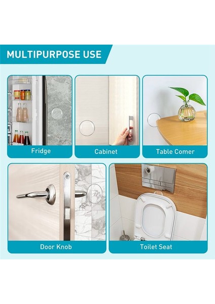 12X Kapı Durdurucular Duvar Koruyucu, 2 Inç Açık Kapı Düğmesi Duvar Koruyucu Duvarlar Için Duvar Yüzeyini Korur (Yurt Dışından) fırsatları