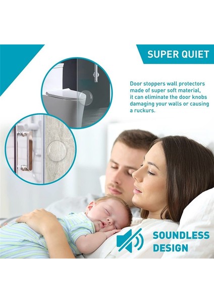 12X Kapı Durdurucular Duvar Koruyucu, 2 Inç Açık Kapı Düğmesi Duvar Koruyucu Duvarlar Için Duvar Yüzeyini Korur (Yurt Dışından) indirimleri