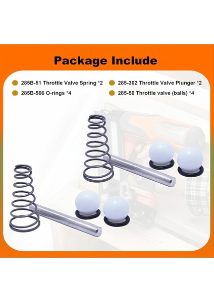 285B 285A Onarım Kiti CP7778 285B-51 Gaz Kıyafet Valf Yay 285-302 Piston 285-50 Toplar 285B-566 Ir 285A CP7778 (Yurt Dışından) fiyatları