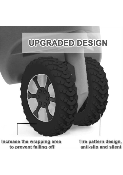 Bagaj Tekerlek Örtüsü Arabası Kutusu Tekerleği Döner Tekerlek Sessiz Gürültü Azaltma Bavul Tekerleği Koruyucu Kapak (Yurt Dışından) indirimleri