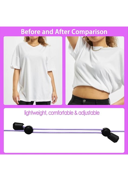 4pcs Sweater ve Gömleği Sıkmak Için Ayarlanabilir Mahsul Bandı, Üst Kısımlarınızın Stilini Değiştirmek Için Elastik Sıkma Bandı, S (Yurt Dışından) modelleri