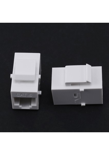 10PCS RJ45 Bağlayıcı Keystone Jack Cat6 Uzatma Bağlayıcı Ethernet Ağı Lan Kat 6 Kullanıcı Kabloları Adaptörü, Beyaz (Yurt Dışından) modelleri