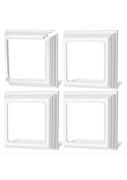 4X4INCH Vinil Post Etek-Beyaz Post Taban Kapak Döşeme Ahşap ve Vinil Direkler, Güverte ve Sundurma Sütunu, 4&#39;lük Merdiven Ray Seti (Yurt Dışından)