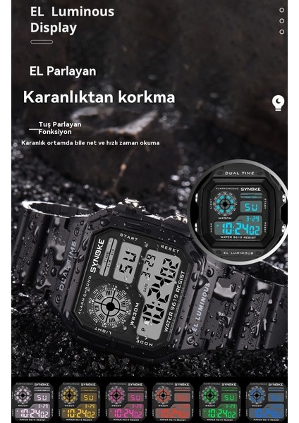 Erkekler Dijital Saat Spor Saatler Su Geçirmez 50 M Kol Saati Casıo Seiko (Yurt Dışından) modelleri