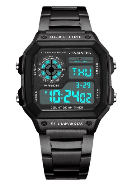 Erkekler Dijital Saat Spor Saatler Su Geçirmez 50 M Kol Saati Casıo Seiko-1 (Yurt Dışından)