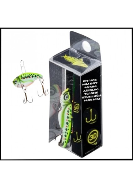 Uyguna-Yakala 7g 40MM- Titreşim Yem -Ateş Solungacı- Uv BOYALI-YEM.738