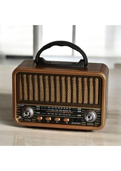 Kahverengi Nostaljik Radyo, Fm/am/sw Radyo, USB ve Tf Kart Destekli Taşınabilir Bluetooth Retro Hoparlör Tasarım Ödüllü fiyatları