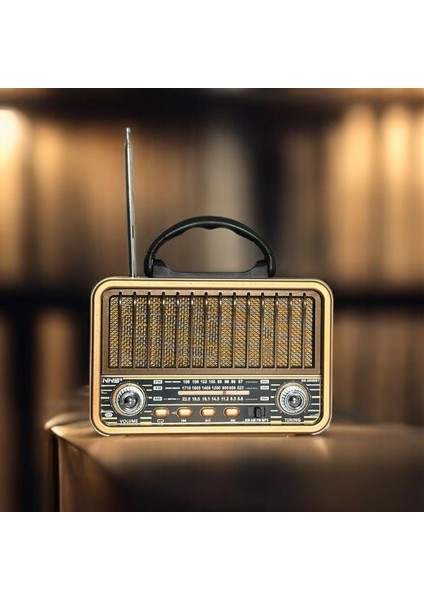 Kahverengi Nostaljik Radyo, Fm/am/sw Radyo, USB ve Tf Kart Destekli Taşınabilir Bluetooth Retro Hoparlör Tasarım Ödüllü modelleri