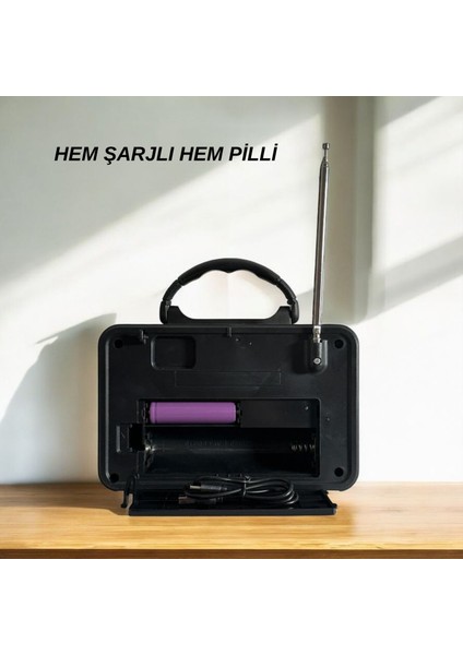 Kahverengi Nostaljik Radyo, Fm/am/sw Radyo, USB ve Tf Kart Destekli Taşınabilir Bluetooth Retro Hoparlör Tasarım Ödüllü