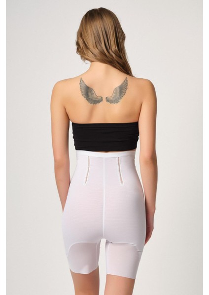 Beyaz Mı Emay 2928 Ön Agraflı Tül Paçalı Lazer Korse modelleri