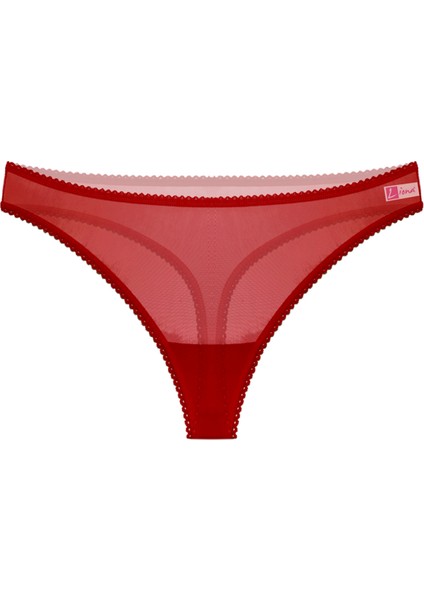 Büyük Beden Kadın Kırmızı Fantezi Bato Külot