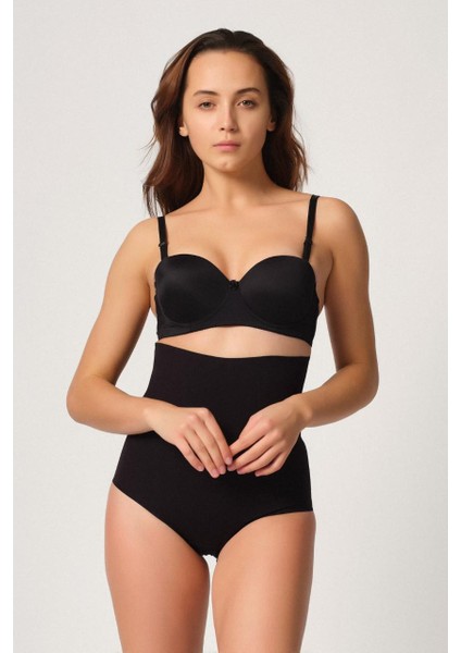 Siyah Mı Emay 2708 Lazer Yüksek Bel Kesim Slip Korse