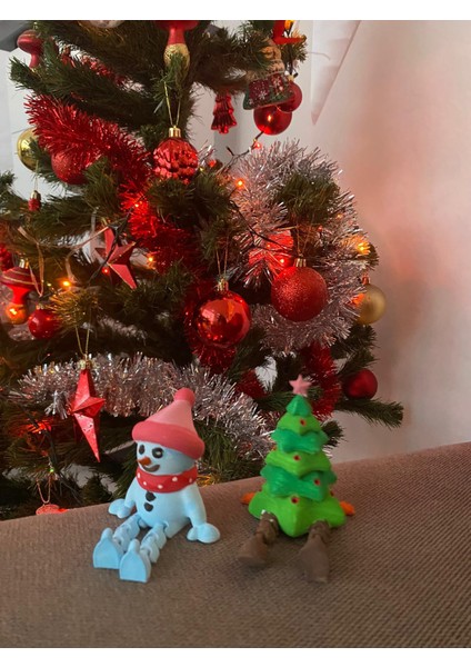 Yılbaşı Boyanabilir Figür Seti 2'li | Noel Ağacı + Kardan Adam + 6 Renk Boya indirimleri