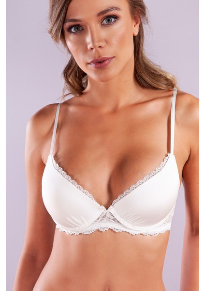 Glorin Foam Cup Push Up Bra,ten Renk Straplez Konforlu ve Şık Sütyen