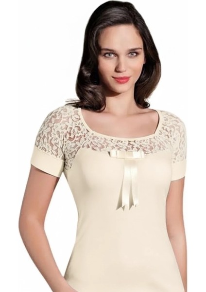 Şahinler Dantelli Kısa Kol Atlet B412 modelleri