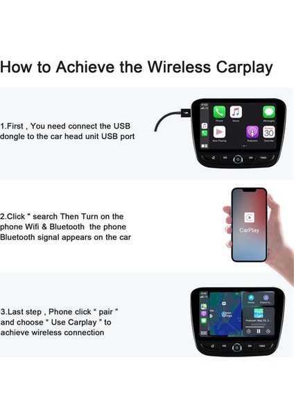Kablosuz Dongle Fişine Kablolu Araba Kablosuz Carplay Ku (Yurt Dışından) fırsatları