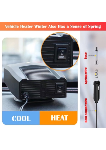 Araba Isıtıcı, 12V 180W Taşınabilir Isıtıcı Fan Ön Cam D (Yurt Dışından) indirimleri