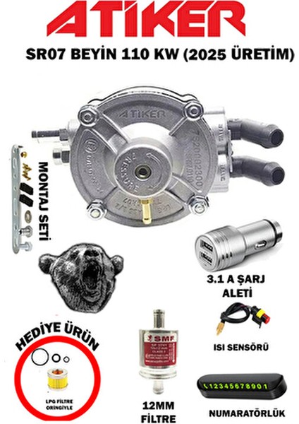 SR07 110 Kw Sıralı Sistem Lpg Beyin (Regülatör) 2025 Üretim Araç Bilgisi ve Teknik Özellikler fiyatları