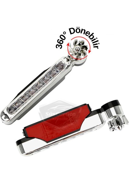 Araç Oto Rüzgar Enerjili Kablosuz 8 Ledli Gündüz Farı Araba Fırfırlı Elektriksiz Gündüz Ledi Lamba Su Geçirmez Renkli Rgb indirimleri