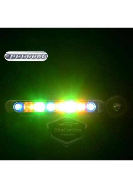Araç Oto Rüzgar Enerjili Kablosuz 8 Ledli Gündüz Farı Araba Fırfırlı Elektriksiz Gündüz Ledi Lamba Su Geçirmez Renkli Rgb