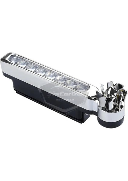 Araç Oto Rüzgar Enerjili Kablosuz 8 Ledli Gündüz Farı Araba Fırfırlı Elektriksiz Gündüz Ledi Lamba Su Geçirmez Renkli Rgb