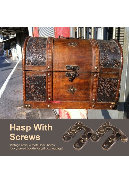 100PCS Vintage Metal Donanım Mobilyaları Ahşap Kutu Çanta Donanımı Dekoratif Mandal Toka (Yurt Dışından) indirimleri