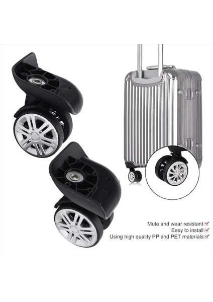 Londra Sis Kiti Rodinha Için Mala Stripituicao Para Rodas De Malastravel Aksesuarları, 1 Çift A65 Bagaj Değiştirme Tekerlekleri (Yurt Dışından) fırsatları