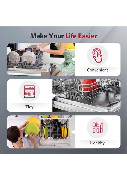 Yükseltme W10195416 Bulaşık Makinesi Tekerlekler Kitchenaid Whirlpool Için Alt Raf Maytag Kenmore Dish Raf Parçaları 4 Paket (Yurt Dışından) modelleri