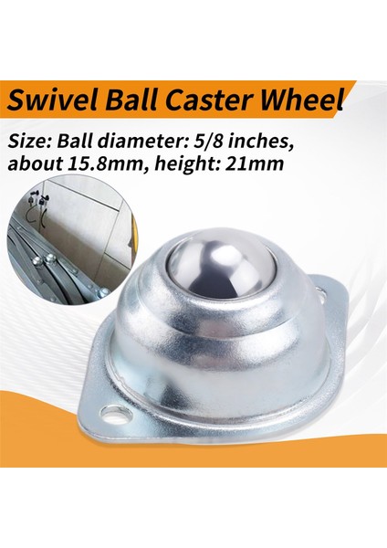 5pcs Karbon Çelik Döner Top Tekerleği Tekerlek Arabası Robotu Evrensel Göz Yuvarlak Tekerleği Makine Arabaları Mobilya Donanımı (Yurt Dışından) indirimleri