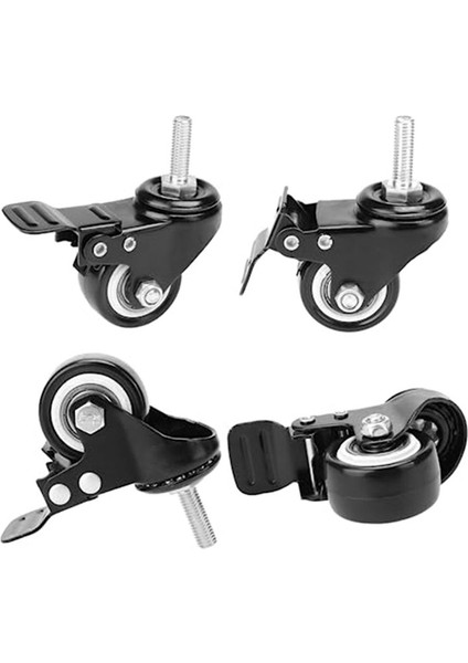 Tekerlek Tekerlekleri, Tekerlek Seti 4 Ağır Hizmet Tipi - Dişli Kök Montaj (5/16 Inç) Frenli Döner Tekerlekler, Araba Mobilyaları Için (Yurt Dışından) indirimleri