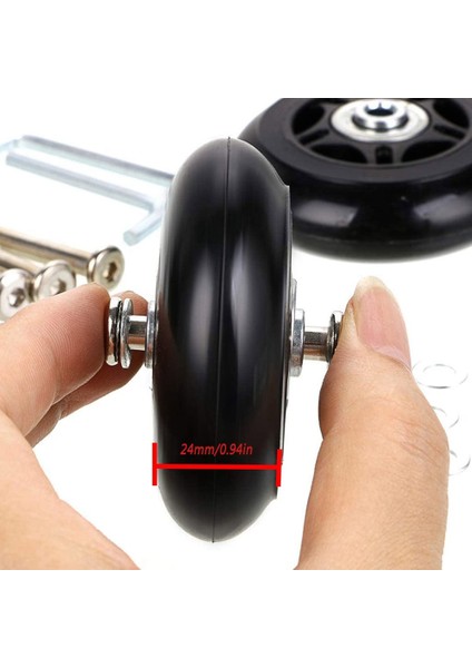 Bavul Bagaj Tekerleği Yedek Kit Kauçuk Evrensel Tekerlekler Döner Tekerlek Bearingtool (Od: 70 W: 24 Kimlik: 6 Aks: 36/40MM) (Yurt Dışından) modelleri