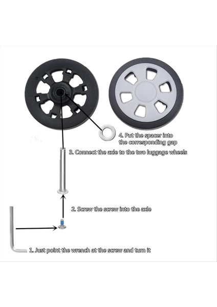 8pc Bagaj Tekerlekleri Değiştirme, Dıa 2.16IN/55MM Kalınlığında 0.47IN/12MM Dirençli Kauçuk Sessiz Tekerleği Bagaj B Için Değiştirme (Yurt Dışından) fiyatları