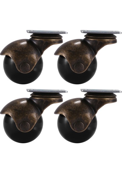 [4 Paket] Döner Üst Tabak Kapüşonlu Bilyalı Tekerlekler, Antika Bronz (1,5 Inç Fren Yok) (Yurt Dışından) fiyatları