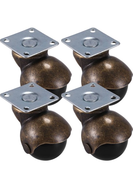 [4 Paket] Döner Üst Tabak Kapüşonlu Bilyalı Tekerlekler, Antika Bronz (1,5 Inç Fren Yok) (Yurt Dışından) modelleri