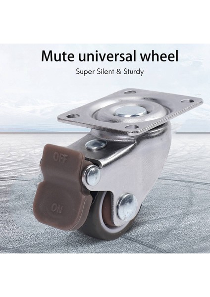 4 Paket 1 Inç Düşük Profilli Tekerlekler Tekerlekler Yumuşak Kauçuk Döner Tekerleğe Sahip 360 Derece Üst Plakalı 100 Lb 4 Set Için Toplam Kapasite (2 Frenli ve 2) (Yurt Dışından) fırsatları