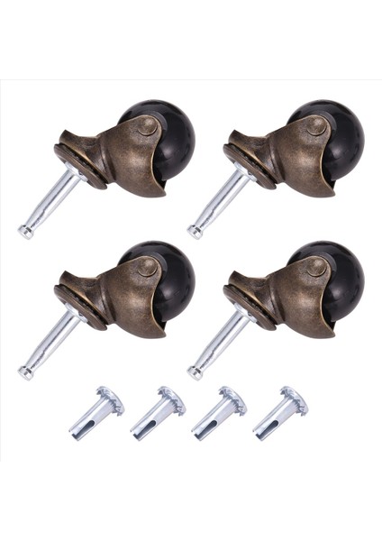1.5 Inç Top Tekerlekleri Mobilya Tekerlekleri 8 x 38MM Montaj Gövdesi ile 4&#39;lü Set Seti (Yurt Dışından)