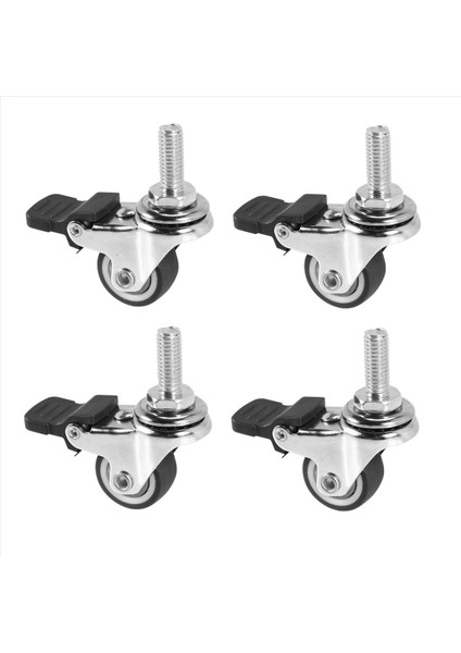 4pcs Mini Küçük Tekerlekler 1 Inç M8X15MM Tpe Sessiz Tekerlekler Fren Evrensel Tekerlekler Için Mobilya Için Tekerlekler Kitaplık Çekmecesi (Yurt Dışından)