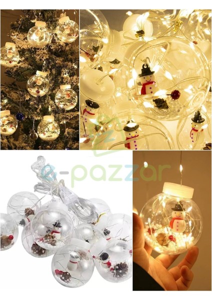 3 mt Kardan Adam Figürlü Yılbaşı Organizasyon Konsept Süsleme 10 Top Perde LED 8 Mod LED 220V Fişli indirimleri