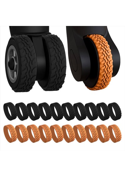 20 Paket Bagaj Tekerleği Kapakları, Yapışkan Silikon Bavul Tekerlek Kapakları, Tek Için Önleyici Bagaj Tekerlek Koruyucusu (Yurt Dışından) fiyatları