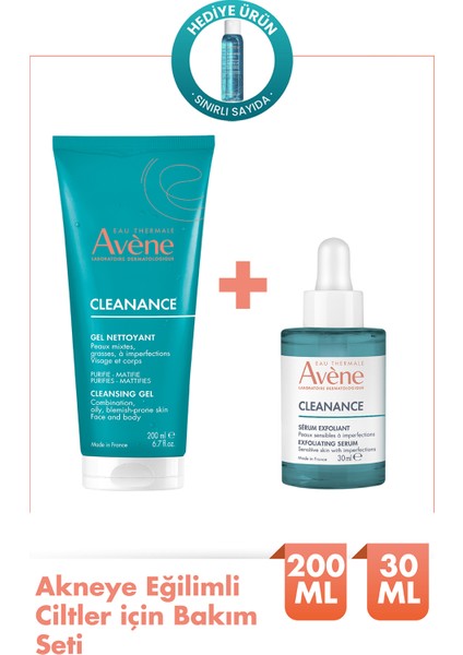 Cleanance Temizleme Jeli 200ML + Aha Serum 30ML Cilt Kusurları Karşıtı Set